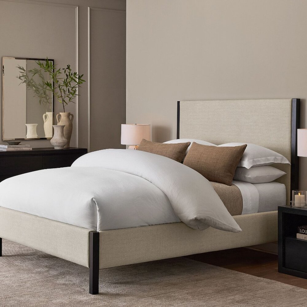 Pottery Barn White Full/Queen Belgian Flax Linen Duvet Cover - Picture 4 of 8